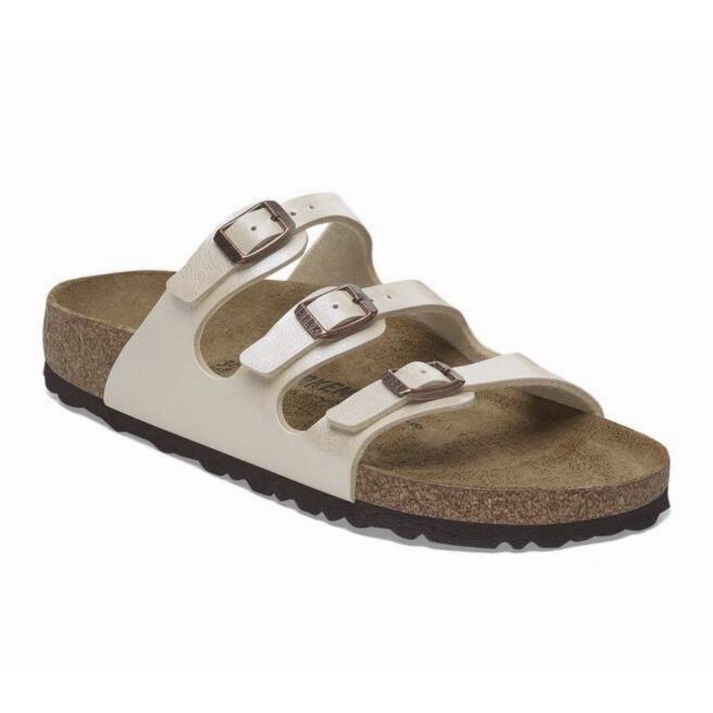 BIRKENSTOCK Sz 8 8.5 M EUR 39 FLORIDA Birko Flor SAND Sandcastle Patent NEW
